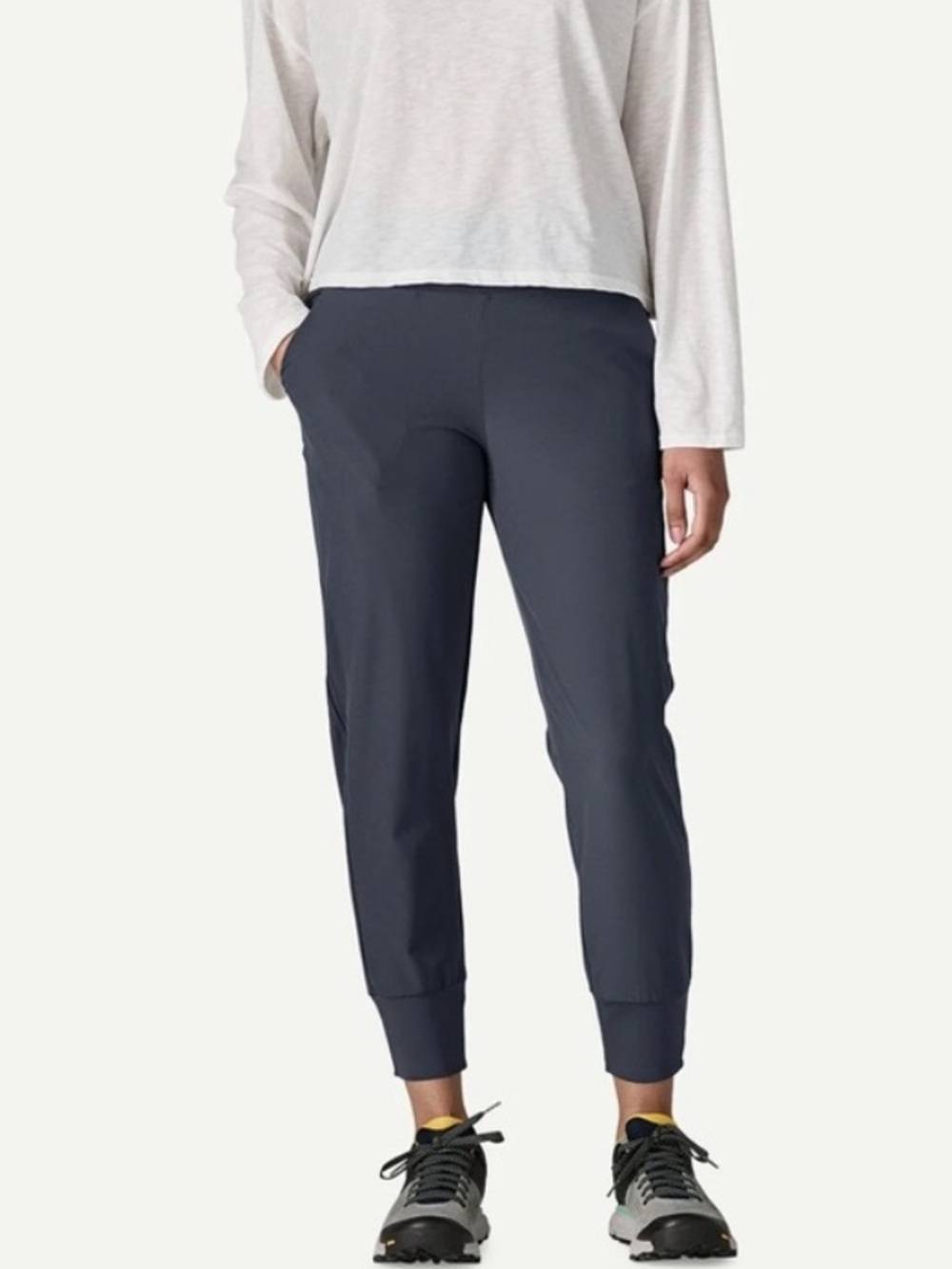 Patagonia Happy Hike Studio Pant Navy Women's Jogger Track M athletic athleisure